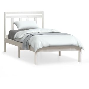 vidaXL Bedframe massief grenenhout wit 90x200 cm vidaXL Bedframe massief grenenhout wit 90x200 cm