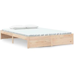 vidaXL Bedframe massief hout 140x190 cm vidaXL Bedframe massief hout 140x190 cm