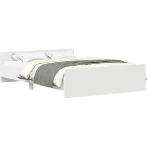 vidaXL Bedframe met hoofd- en voeteneinde wit 135x190 cm vidaXL Bedframe met hoofd- en voeteneinde wit 135x190 cm