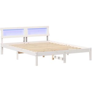 vidaXL Bedframe met hoofdeinde Wit 140 x 200 cm Massief grenenhout vidaXL Bedframe met hoofdeinde Wit 140 x 200 cm Massief grenenhout