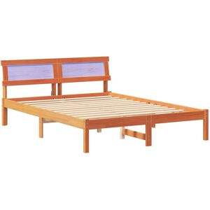 vidaXL Bedframe Wasbruin 140 x 190 cm Massief grenenhout vidaXL Bedframe Wasbruin 140 x 190 cm Massief grenenhout