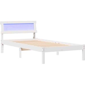 vidaXL Bedframe met hoofdeinde Wit 100 x 200 cm Massief grenenhout vidaXL Bedframe met hoofdeinde Wit 100 x 200 cm Massief grenenhout