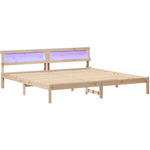 vidaXL Bedframe met hoofdeinde Bruin 200 x 200 cm Massief grenenhout vidaXL Bedframe met hoofdeinde Bruin 200 x 200 cm Massief grenenhout