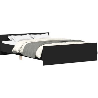 vidaXL Bedframe met hoofd- en voeteneinde zwart 120x190 cm vidaXL Bedframe met hoofd- en voeteneinde zwart 120x190 cm