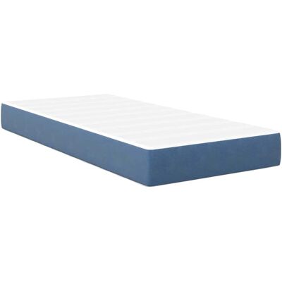 vidaXL Bedmatras met matras Blauw 80 x 200 cm Stof vidaXL Bedmatras met matras Blauw 80 x 200 cm Stof