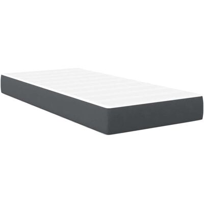 vidaXL Bedmatras met matras Grijs 90 x 200 cm Stof vidaXL Bedmatras met matras Grijs 90 x 200 cm Stof