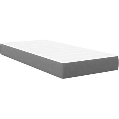vidaXL Bedmatras met matras Lichtgrijs 100 x 200 cm Stof vidaXL Bedmatras met matras Lichtgrijs 100 x 200 cm Stof