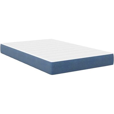 vidaXL Bedmatras met matras Blauw 120 x 190 cm Stof vidaXL Bedmatras met matras Blauw 120 x 190 cm Stof