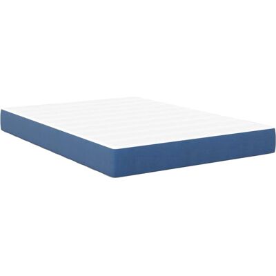 vidaXL Bedmatras met matras Blauw 140 x 190 cm Stof vidaXL Bedmatras met matras Blauw 140 x 190 cm Stof