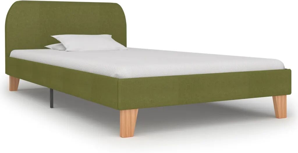 vidaXL Bedframe stof groen 90x200 cm