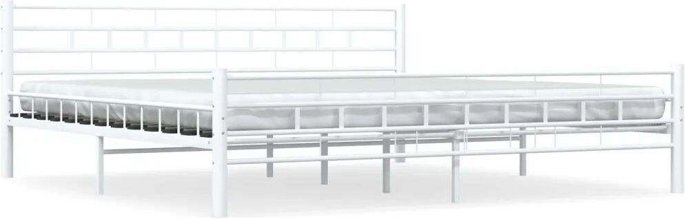 vidaXL Bedframe metaal wit 200x200 cm