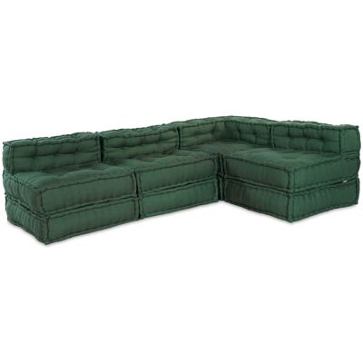 vidaXL Modulebankeenheid 4 pcs Groen Stof vidaXL Modulebankeenheid 4 pcs Groen Stof