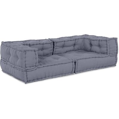 vidaXL Modulebankeenheid 3 pcs Grijs 140 x 70 x 36 cm Stof vidaXL Modulebankeenheid 3 pcs Grijs 140 x 70 x 36 cm Stof
