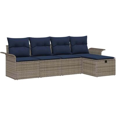 vidaXL Tuinbank Set met kussen met opslag 5 pcs Poly rattan vidaXL Tuinbank Set met kussen met opslag 5 pcs Poly rattan