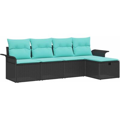 vidaXL Tuinbank Set met kussen met opslag 5 pcs Poly rattan vidaXL Tuinbank Set met kussen met opslag 5 pcs Poly rattan