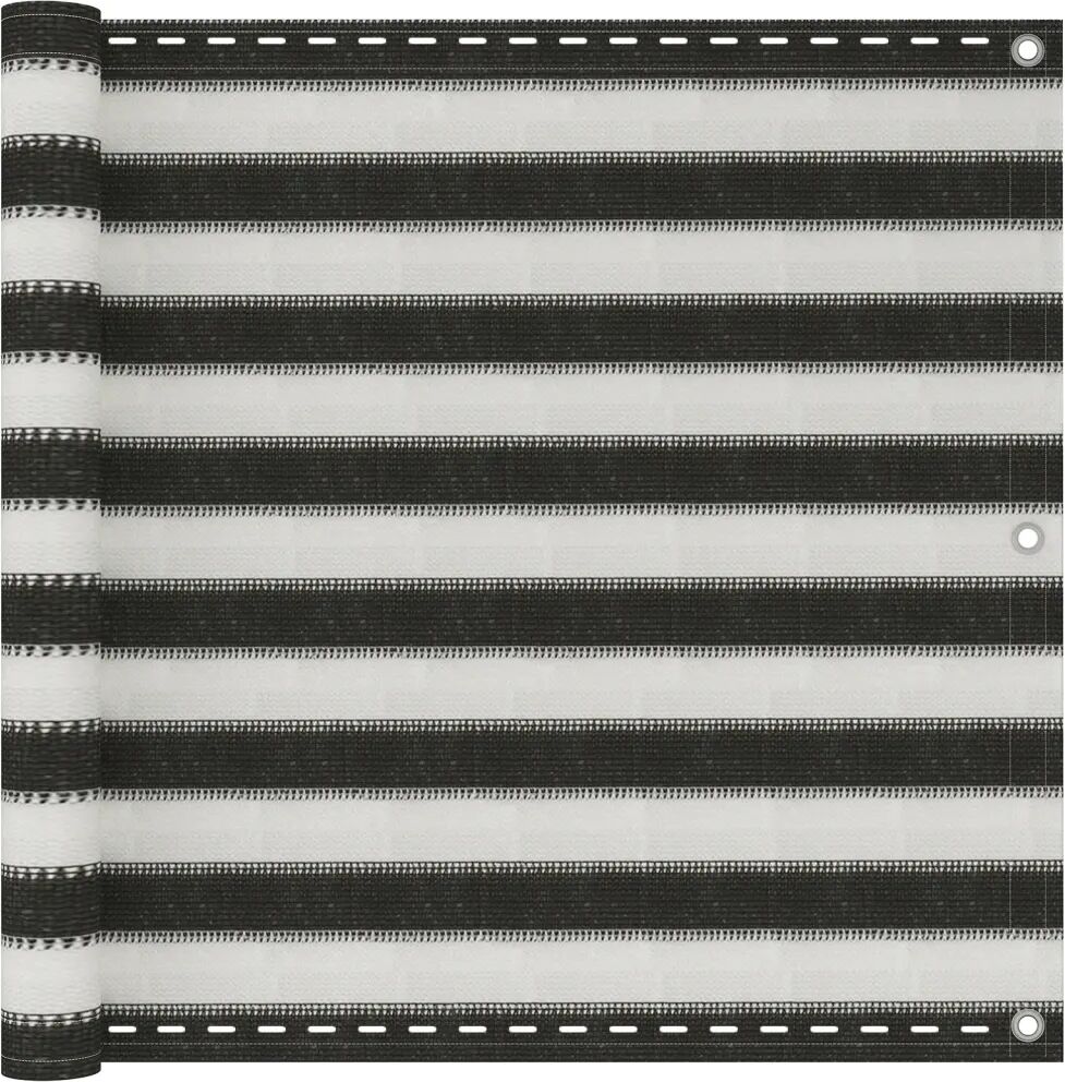 vidaXL Balkonscherm 90x300 cm HDPE antracietkleurig en wit