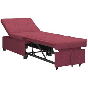 vidaXL Uittrekbare Slaapbank Wijnrood 194 x 50 x 82 cm Stof vidaXL Uittrekbare Slaapbank Wijnrood 194 x 50 x 82 cm Stof