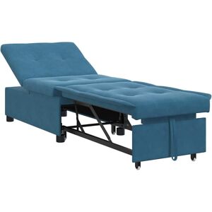 vidaXL Slaapbank Blauw 194 x 67 x 82 cm Fluweel vidaXL Slaapbank Blauw 194 x 67 x 82 cm Fluweel