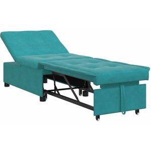 vidaXL Slaapbank Turquoise 194 x 67 x 82 cm Fluweel vidaXL Slaapbank Turquoise 194 x 67 x 82 cm Fluweel