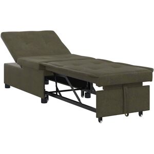 vidaXL Slaapbank Leger Groen 194 x 67 x 82 cm Huahua Stof vidaXL Slaapbank Leger Groen 194 x 67 x 82 cm Huahua Stof