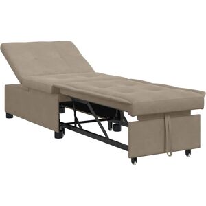 vidaXL Uittrekbare Slaapbank Taupe 194 x 67 x 82 cm Microvezel vidaXL Uittrekbare Slaapbank Taupe 194 x 67 x 82 cm Microvezel