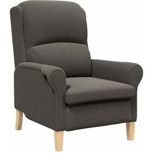 vidaXL Fauteuil Donkergrijs Zachte Sherpa-stof vidaXL Fauteuil Donkergrijs Zachte Sherpa-stof
