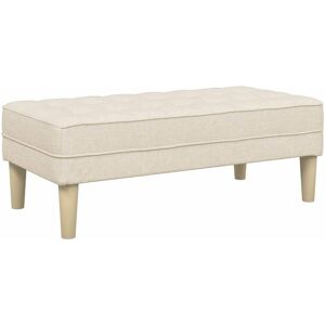 vidaXL Bank met kussen Linnen 113 x 57 x 39 cm Stof vidaXL Bank met kussen Linnen 113 x 57 x 39 cm Stof