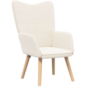 vidaXL Fauteuil Crème 62 x 67 x 95,5 cm Sherpa Stof vidaXL Fauteuil Crème 62 x 67 x 95,5 cm Sherpa Stof