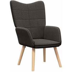 vidaXL Fauteuil Donkergrijs 62 x 67 x 95,5 cm Sherpa Stof vidaXL Fauteuil Donkergrijs 62 x 67 x 95,5 cm Sherpa Stof