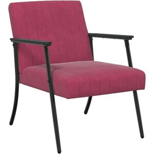 vidaXL Fauteuil Wijnrood 59 x 75 x 78 cm Fluweel vidaXL Fauteuil Wijnrood 59 x 75 x 78 cm Fluweel