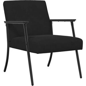 vidaXL Fauteuil Zwart 59 x 75 x 78 cm Fluweel vidaXL Fauteuil Zwart 59 x 75 x 78 cm Fluweel