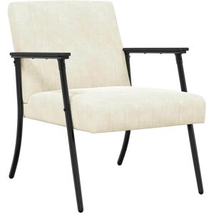 vidaXL Fauteuil Crème 59 x 75 x 78 cm Fluweel vidaXL Fauteuil Crème 59 x 75 x 78 cm Fluweel
