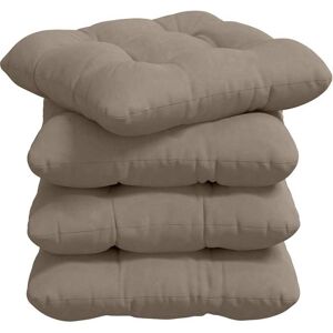 vidaXL Zitkussens 4 pcs Taupe 40 x 40 cm Microvezel Stof vidaXL Zitkussens 4 pcs Taupe 40 x 40 cm Microvezel Stof