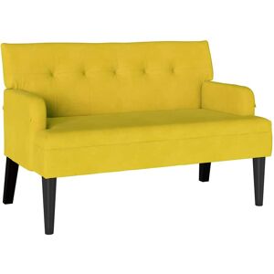 vidaXL Chesterfield Bank Geel 112 x 65,5 x 75 cm Fluweel vidaXL Chesterfield Bank Geel 112 x 65,5 x 75 cm Fluweel