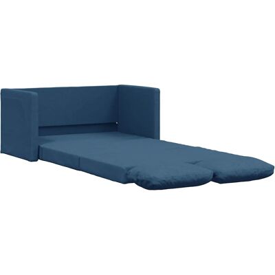 vidaXL Slaapbank vloermodel 2-in-1 112x174x55 cm stof blauw vidaXL Slaapbank vloermodel 2-in-1 112x174x55 cm stof blauw