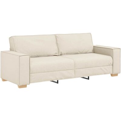 vidaXL 3-Zits Sofa Beige 220 cm Linnenmix Stoffen vidaXL 3-Zits Sofa Beige 220 cm Linnenmix Stoffen
