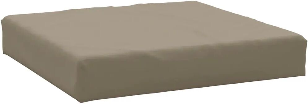 vidaXL Vloerpalletkussen 60x60x6 cm stof taupe