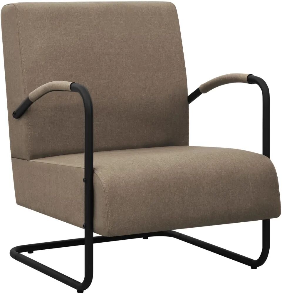 vidaXL Fauteuil stof taupe