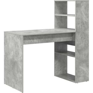 vidaXL Bureau met plank Beton Grijs 113 x 54 x 120 cm Bewerkt hout vidaXL Bureau met plank Beton Grijs 113 x 54 x 120 cm Bewerkt hout