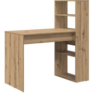 vidaXL Bureau met plank Artisan Eiken 113 x 54 x 120 cm Bewerkt hout vidaXL Bureau met plank Artisan Eiken 113 x 54 x 120 cm Bewerkt hout