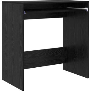 vidaXL Bureau met lade Zwart Eiken 77.5 x 43 x 79 cm Bewerkt hout vidaXL Bureau met lade Zwart Eiken 77.5 x 43 x 79 cm Bewerkt hout