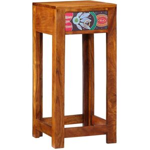 vidaXL Floraal Einde Tafel met lade met opslag Bruin 35 x 35 x 75 cm vidaXL Floraal Einde Tafel met lade met opslag Bruin 35 x 35 x 75 cm