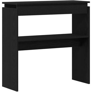 vidaXL Wandtafel Zwart Eiken 80 x 30 x 80 cm Bewerkt hout vidaXL Wandtafel Zwart Eiken 80 x 30 x 80 cm Bewerkt hout