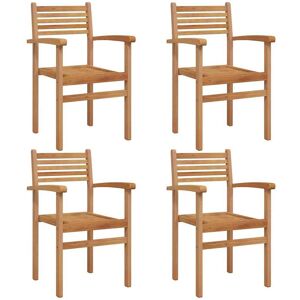vidaXL Stoel 4 pcs Bruin 56 x 55 x 90.5 cm Massief Teakhout vidaXL Stoel 4 pcs Bruin 56 x 55 x 90.5 cm Massief Teakhout