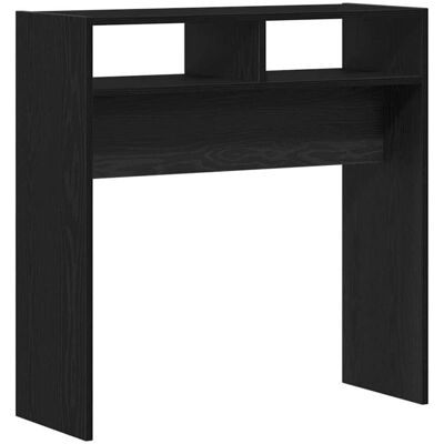 vidaXL Wandtafel Zwart Eiken 78 x 30 x 80 cm Bewerkt hout vidaXL Wandtafel Zwart Eiken 78 x 30 x 80 cm Bewerkt hout