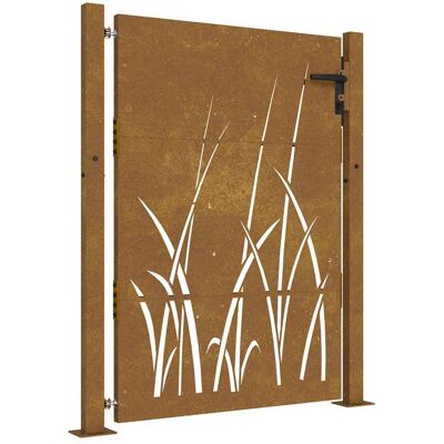 vidaXL Poort 100x150 cm grasontwerp cortenstaal vidaXL Poort 100x150 cm grasontwerp cortenstaal