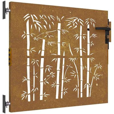 vidaXL Poort 85x75 cm bamboe-ontwerp cortenstaal vidaXL Poort 85x75 cm bamboe-ontwerp cortenstaal