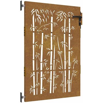 vidaXL Poort 85x125 cm bamboe-ontwerp cortenstaal vidaXL Poort 85x125 cm bamboe-ontwerp cortenstaal