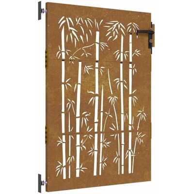 vidaXL Poort 85x150 cm bamboe-ontwerp cortenstaal vidaXL Poort 85x150 cm bamboe-ontwerp cortenstaal
