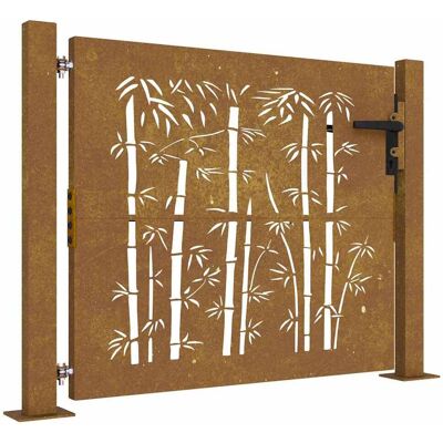 vidaXL Poort 100x100 cm bamboe-ontwerp cortenstaal vidaXL Poort 100x100 cm bamboe-ontwerp cortenstaal